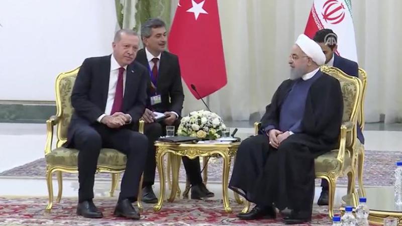 3'lü zirve öncesi Erdoğan ile Ruhani baş başa görüştü
