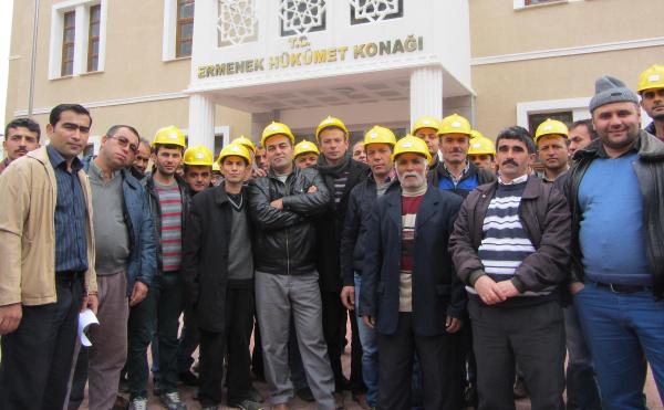 Ermenek’teki facia madeninin kapatılmasıyla işsiz kalan işçilerden tepki